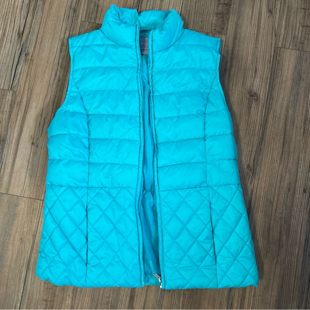 Laura Scott Bright Blue womens Puffer Vest